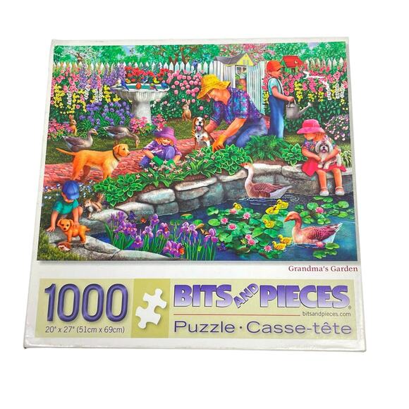Bits and Pieces Other - Bits and Pieces Grandma's Garden Floral 1000 Piece Jigsaw Puzzle *Complete*
